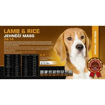 Krmivo pro psa BARDOG LAMB & RICE 24/14 jehněčí maso s rýží 4 kg