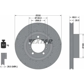 Brzdový kotouč Brzdový kotouč TEXTAR 92279605