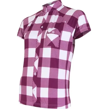 cyklistický dres Sensor Cyklo Square dámský Dres kr.ruk. fialová