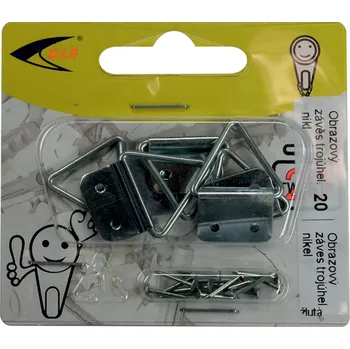 Věšák D.I.P. Háček obrazový závěsný 20 nikl blistr