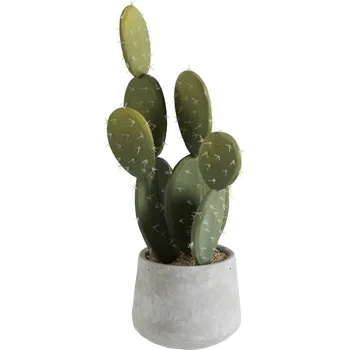 umělá květina Zelený dekorativní umělý kaktus s placatými listy - 17*17*50 cm