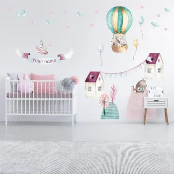 Samolepící dekorace LuxusniObrazy.cz Samolepky na zeď – Přelet nad vesnicí se jménem