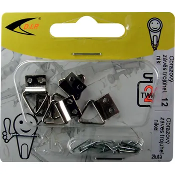 Věšák D.I.P. Háček obrazový závěsný 12 nikl blistr