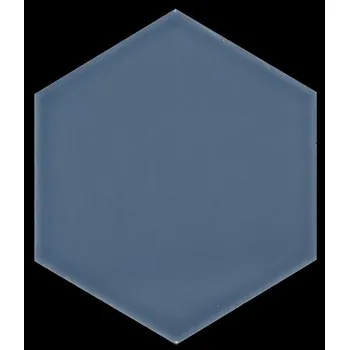 Hexagon Texas - obkládačka inzerto šestihran 12,5x14,5 modrá lesk 162323