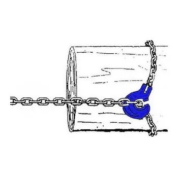 Železářství Řetězový úvazek G10 - hranatý modrý řetěz Délka: 1,6 m, Rozměr řetězu: 8 x 28 mm, Jehla: ne