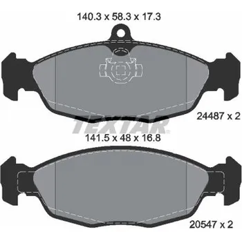 Brzdová destička Sada brzdových destiček, kotoučová brzda TEXTAR 2448701