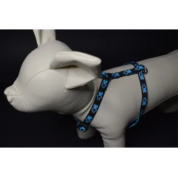 Postroj pro psa Palkar klasický postroj pro psy 22 cm - 40 cm vel. 1 černo-světle-modrá s tlapkami (Palkar klasický postroj pro psy 22 cm - 40 cm vel. 1 černo-světle-modrá s tlapkami)