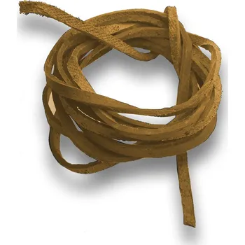 Náhrdelník Šperky4U Řezaná kožená šňůrka okrová, tl. 2 mm, délka 100 cm - LR9000-08