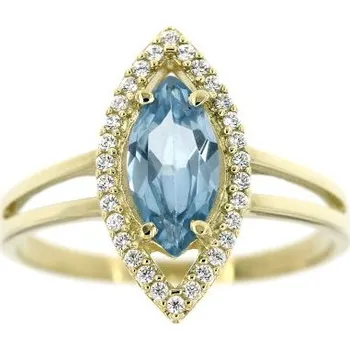 Prsten Zlatnictví U Kostela Dámský zlatý prsten s modrým kamenem 85žm 60 3052-20389728