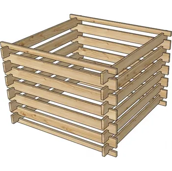 Truhlík Dřevěný kompostér 100x100 (Dřevěný kompostér impregnovaný)