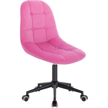 LuxuryForm DESIGN Židle SAMSON VELUR na černé podstavě s kolečky - růžová