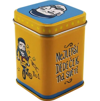 Dóza na potraviny Home Elements plechová dóza Nejlepší dědeček 6X6X8,4 cm GiftyCity
