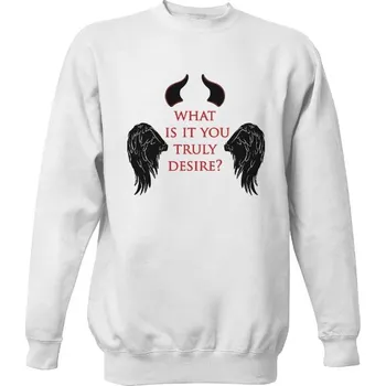 Pánská mikina Mikina bez kapuce Unisex s potiskem What is it you truly desire pánské