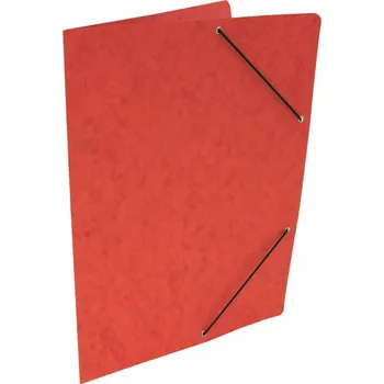 Mapa 250 A4 prešpán bez klop s gumou červená