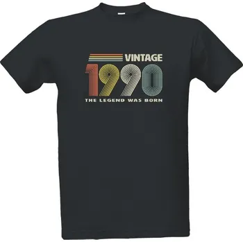 Tričko s potiskem Vintage 1990, the legend was born pánské