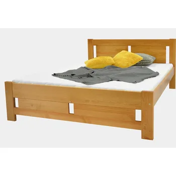 Postel Via-nábytek Postel KORA masiv borovice Povrchová úprava postele: Moření odstín olše, Rozměry postele: 80 x 200