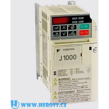 Frekvenční měnič YASKAWA J1000, měnič frekvence 0.4kW, typ CIMR-JCBA0003BAA