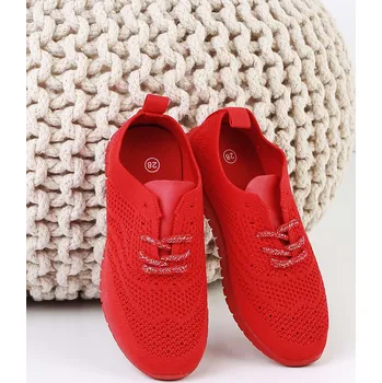 Dětská treková obuv DoAndBe Červené dívčí tenisky AB-530R Velikost: 32