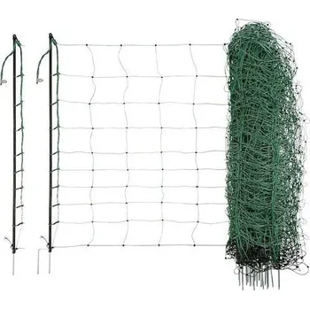 Ohradník Elektrický ohradník síť pro ovce Ovinet 108 cm, 50 m, Zelená, 2 hroty