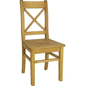 Jídelní židle KT702 dřevěná rustikální jídelní židle z přírodní borovice Drewmax (Povrch přírodní vosk!)