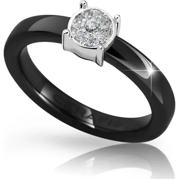 Prsten Cerafi Keramický prsten se zirkony Amor 109 Velikost: 54
