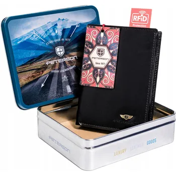 Peněženka Kožená pánská peněženka v orientaci na šířku Barva-Vzor: 2