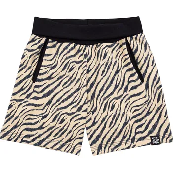 béžové bavlněné kraťasy s potiskem