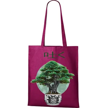 Plátěná tašká Bonsaj, Barva Purpurová, Velikost 40×45 cm, Canvas Nákupní taška Bezvatriko.cz 1213