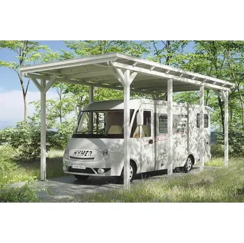 Přístřešek na auto Přístřešek na auto SKAN HOLZ Emsland karavanový 404 x 846 cm bílý