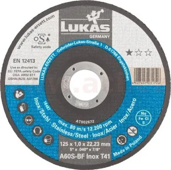 Řezný kotouč Řezný kotouč 115x1 mm (pro ocel), LUKAS (Německo), SH K0009