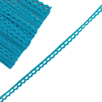 Krajka Bavlněná krajka - šíře 9 mm Bavlněná krajka - šíře 9mm: Tyrkysová