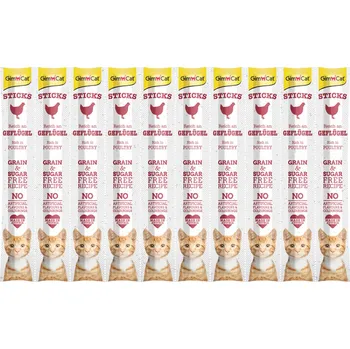Pamlsek pro kočku 30ks GimCat Sticks - drůbeží
