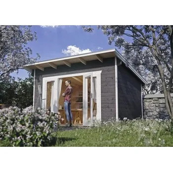 Zahradní domek Dřevěný zahradní domek SKAN HOLZ Ostende 1 břidlicově šedý 350 x 250 cm