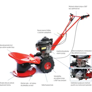 Sekačka Bubnová sekačka MOTOR JIKOV GREEN VIVA žací adaptér + pohonná jednotka s motorem HONDA GCVx200