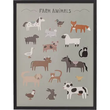 Obraz 32x42 cm NELS Bloomingville - černý