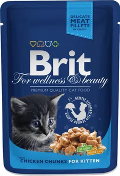 Krmivo pro kočku Brit Premium Cat kapsička Chicken Chunks for Kitten 100 g