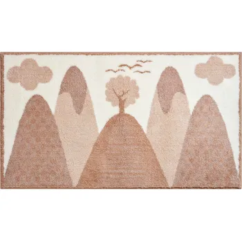 Koupelnová předložka GRUND Koupelnová předložka MOUNTAINS tmavě béžová Rozměr: 80x140 cm