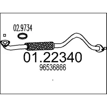 Auto-moto Výfuková trubka MTS 01.22340