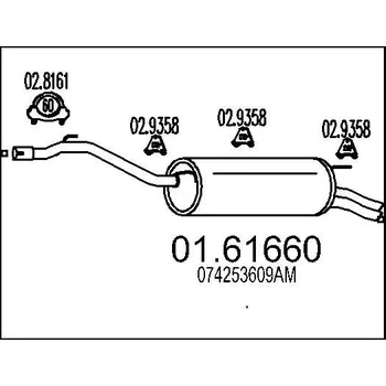 Auto-moto Zadní tlumič výfuku MTS 01.61660