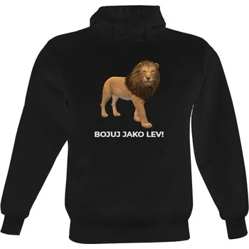 Pánská mikina Pánská mikina s kapucí s potiskem bud jako lev pánské