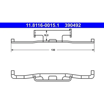 Brzdový třmen Pružina, brzdový třmen ATE 11.8116-0015.1