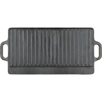 Kempingové nádobí MFH Rošt litinový 50 x 23 x 1,5 cm ČERNÝ