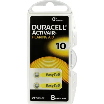 Článková baterie DURACELL 10 EASYTAB 1.4V baterie do naslouchátek 1x6 ks