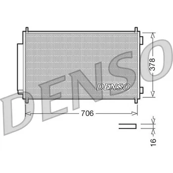Výparník klimatizace Kondenzátor, klimatizace DENSO DCN40002