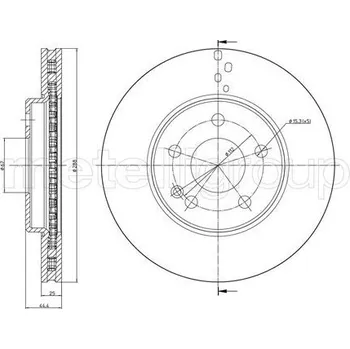 Brzdový systém Brzdový kotouč METELLI 23-0832C