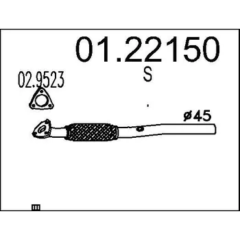 Auto-moto Výfuková trubka MTS 01.22150