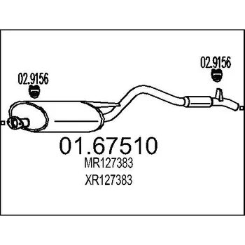 Auto-moto Zadní tlumič výfuku MTS 01.67510
