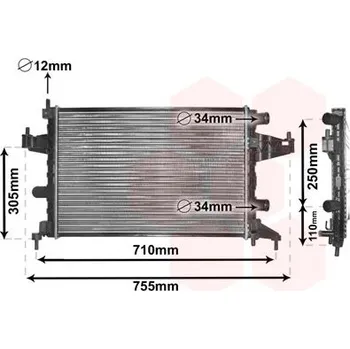 Autodíl Chladič, chlazení motoru VAN WEZEL 37002303