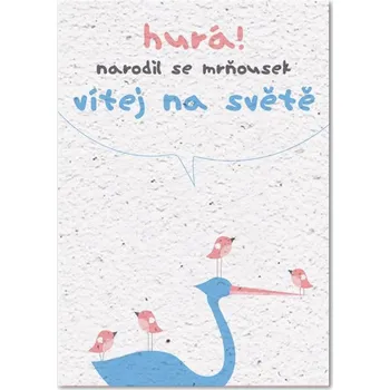 GREEN CAT Rostoucí přání K Narození Miminka