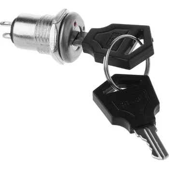 vypínač Kulatý bezpečnostní spínač s klíčem S1203 (250V/0.5A)